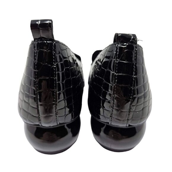 Jeffrey Campbell Viona Pointed Toe Loafers Shoes Black Women’s Size 5 Croc - Picture 6 of 11
